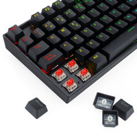 Teclado mecánico gamer Redragon Kumara K552 RGB switch alámbrico negro.