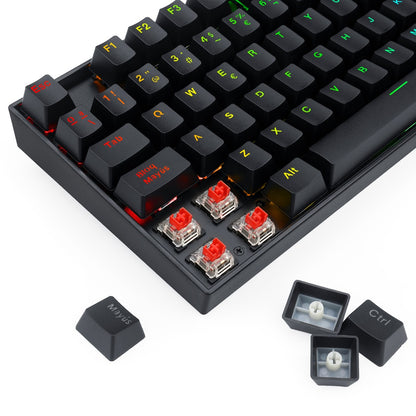 Teclado mecánico gamer Redragon Kumara K552 RGB switch alámbrico negro.