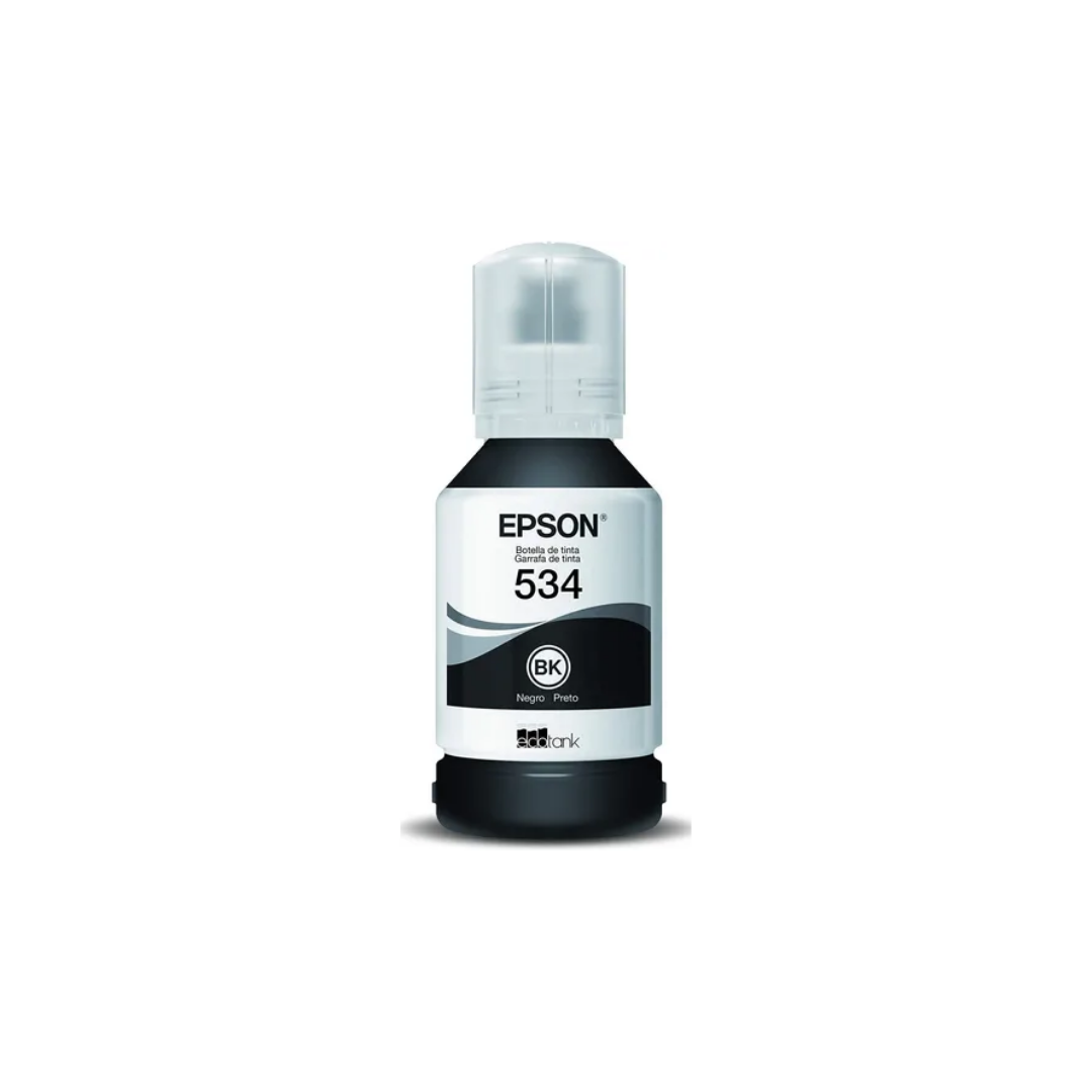 Botella de tinta Epson T534 T534120AL, negro.