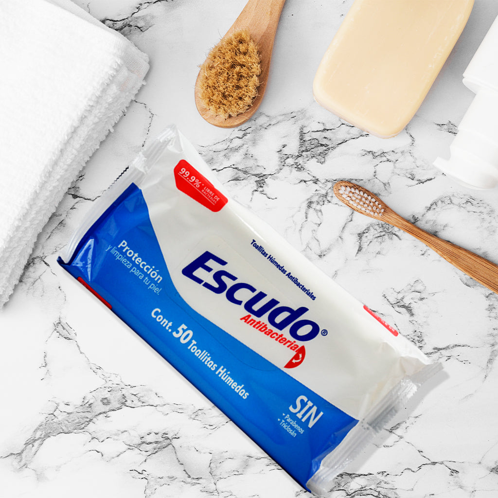 Escudo Toallitas Húmedas Antibacteriales 50 pzas.