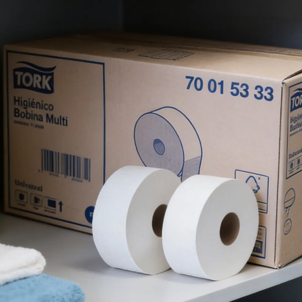 Tork higiénico en bobina Universal 6 rollos de 400 metros