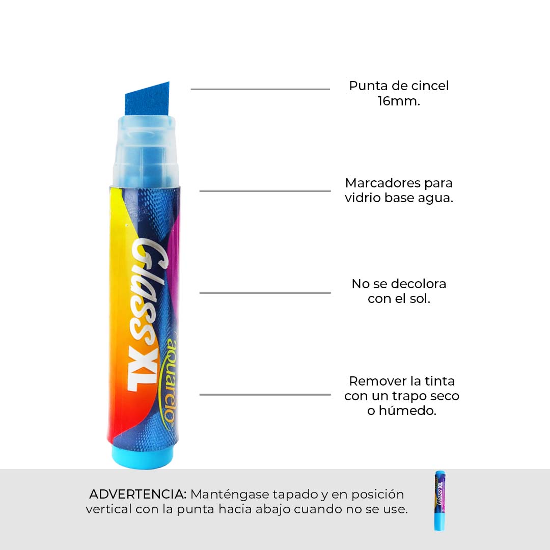 MARCADOR-AQUARELO-GLASS-XL-AZUL-22025AZ-PAQUETE-CON-4-PZS