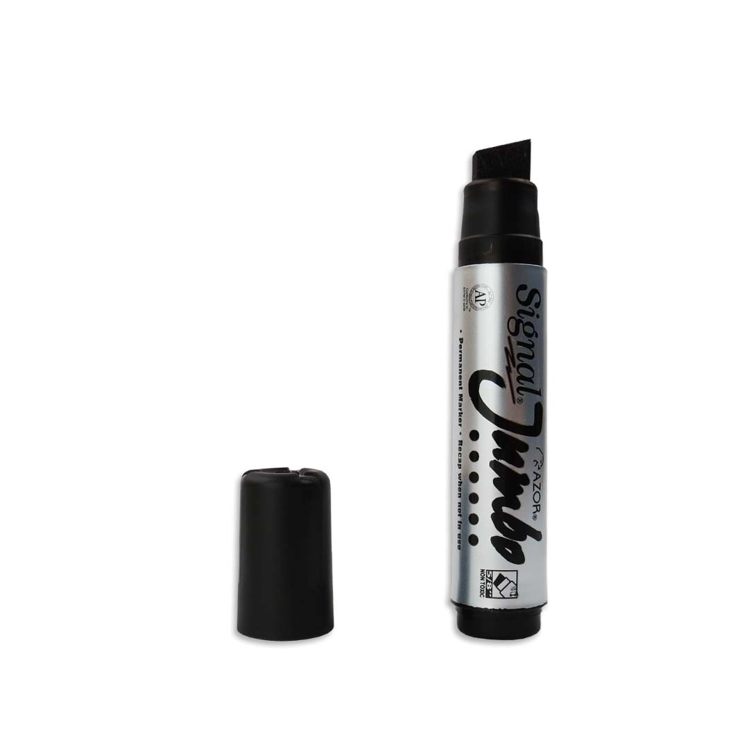 Emraw Rotulador permanente jumbo con punta de cincel negro, borrado en  seco, bajo olor, pizarra blanca, agarre cómodo, marcadores de oficina para